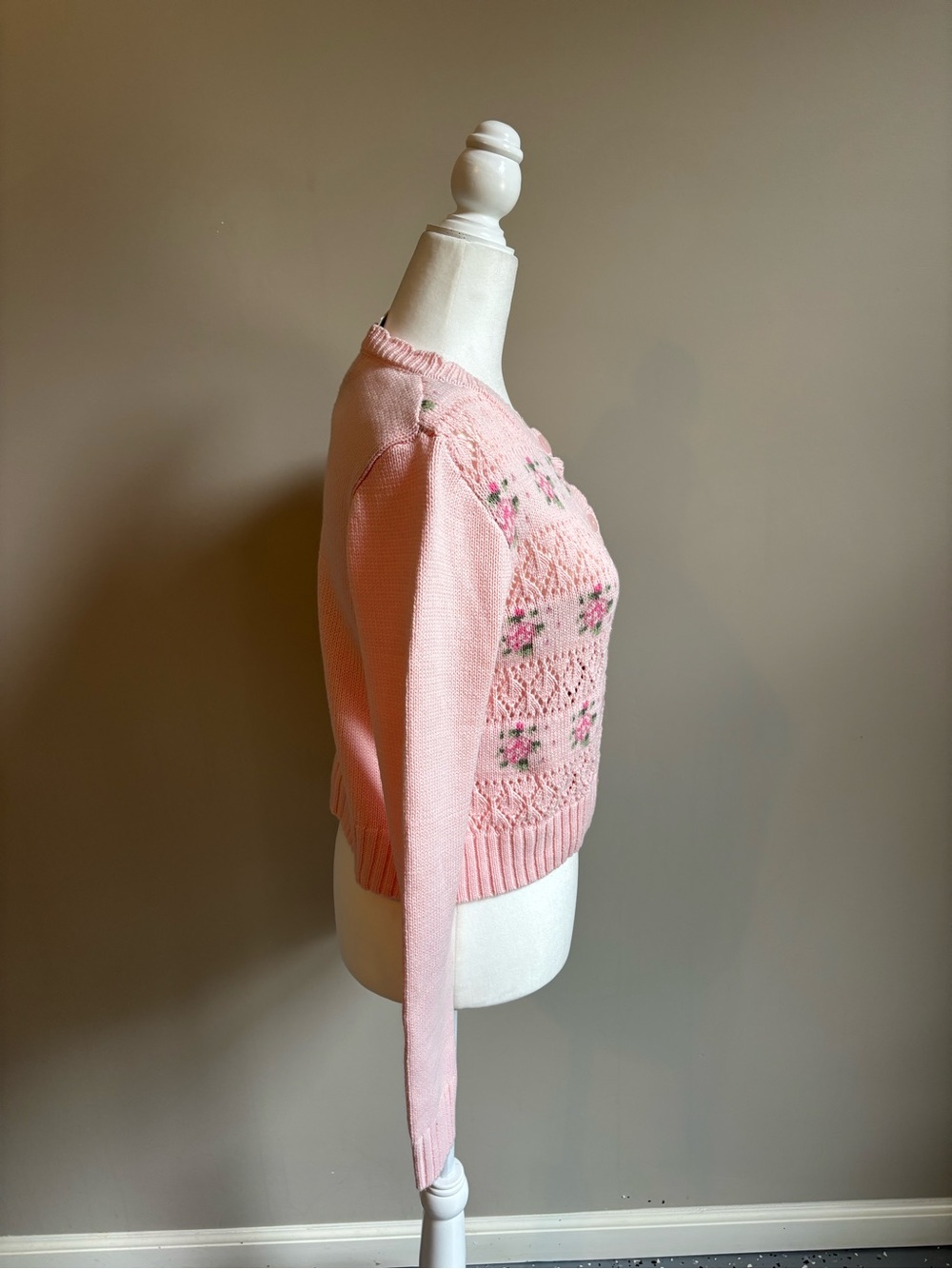Size S - Freshman 1996 pink floral cardigan - Picture 2 of 4